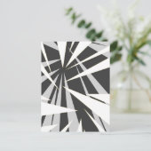 Monotone geometrische grafische Gestaltung Postkarte (Stehend Vorderseite)