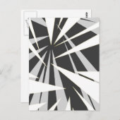 Monotone geometrische grafische Gestaltung Postkarte (Vorne/Hinten)