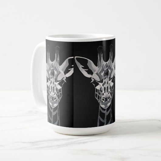 Monotone Giraffe Tasse (Vorderseite Links)