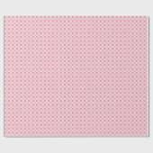 Monotone Pink Small Gingham Karo Geschenkpapier (Flach)