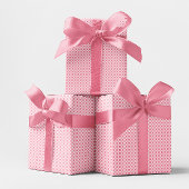 Monotone Pink Small Gingham Karo Geschenkpapier