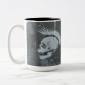 Monotone-Tasse mit zwei Skullen Zweifarbige Tasse (Links)