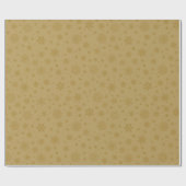 Monotone Winter Snowflake Gold Geschenkpapier (Flach)