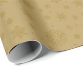 Monotone Winter Snowflake Gold Geschenkpapier (Rolleneckpunkt)