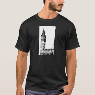 Monotoner Druck LONDONS BIG BEN T-Shirt