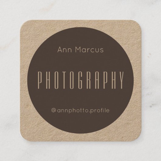 Monotones modernes geometrisches Arthandwerk Quadratische Visitenkarte (Vorderseite)