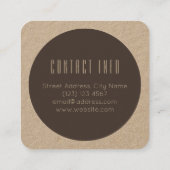 Monotones modernes geometrisches Arthandwerk Quadratische Visitenkarte (Rückseite)