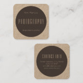 Monotones modernes geometrisches Arthandwerk Quadratische Visitenkarte (Vorne/Hinten)