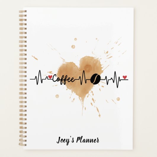 MONOTONKAFFEE MACHT IHREN KAFFESPLASH ZU IHREM HER PLANER (Vorderseite)