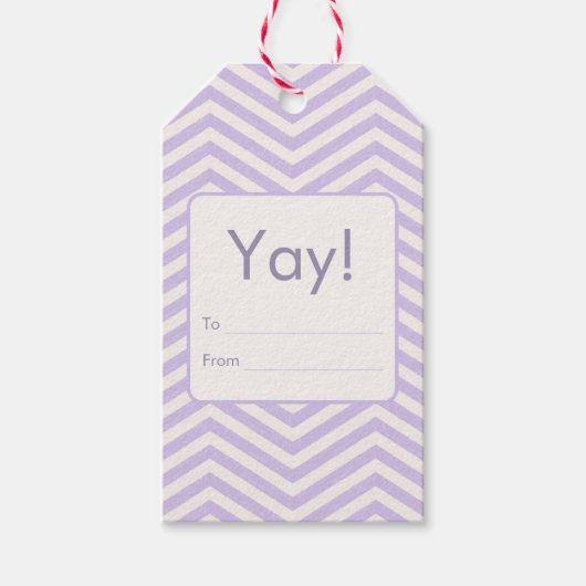 MonoZag & Grace Soft Lavendel Geschenkanhänger (Vorderseite)
