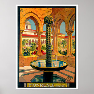 Monreale Palermo Sizilien Italien Reise-Kunst Poster