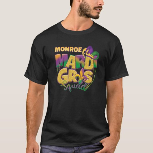 Monroe Mardi Gras Squad T-Shirt (Vorderseite)