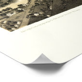 Monroe, MI Panorama Karte - 1866 Poster (Ecke)