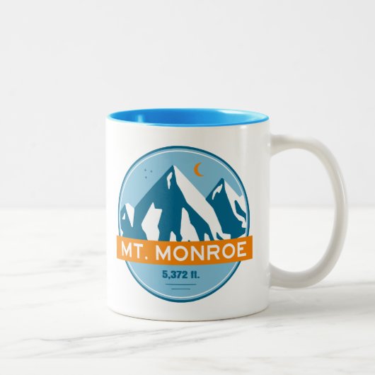 Monroe New Hampshire Stars Moon Zweifarbige Tasse (Rechts)