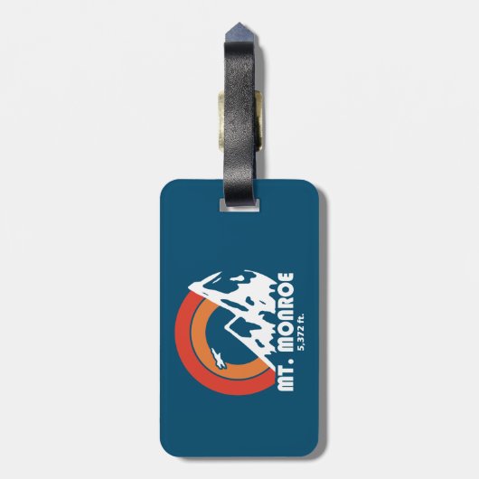 Monroe New Hampshire Sun Eagle Gepäckanhänger (Rückseite vertikal)