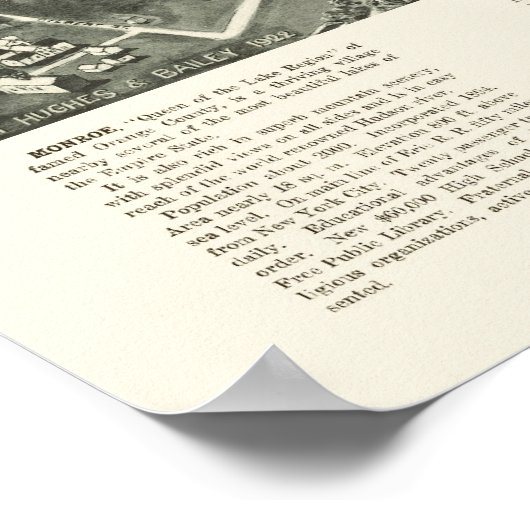 Monroe, NY Panoramic Map - 1923 Poster (Ecke)