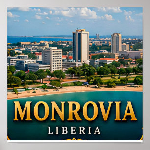 Monrovia Atlantikküste und liberianisches Erbe Poster