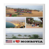 MONROVIA I Liebe, Mosaik, Liberia, Fliese (Vorderseite)