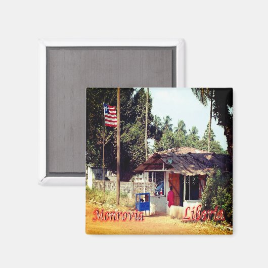 MONROVIA, Liberia, Afrika, Kühlschrank Magnet (Vorderseite/Rückseite)