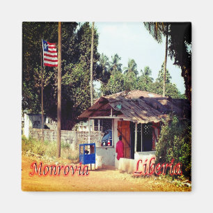 MONROVIA, Liberia, Afrika, Kühlschrank Magnet