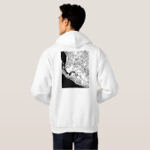 Monrovia Liberia City Map Hoodie (Schwarz voll)