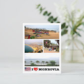 Monrovia - Liberia - I Liebe - Postkarte (Stehend Vorderseite)