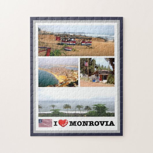 Monrovia - Liberia - I Liebe - Puzzle (Vertikal)