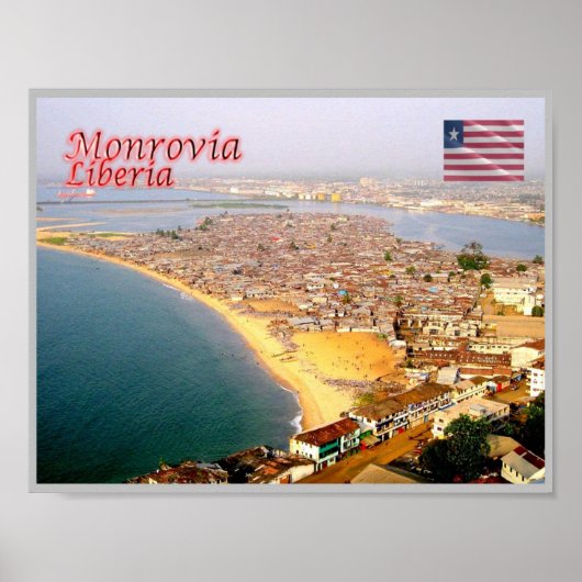 Monrovia - Liberia - Luftbild - Poster (Vorne)