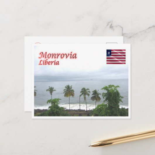 Monrovia - Liberia - Panorama - Postkarte (Vorderseite/Rückseite Beispiel)