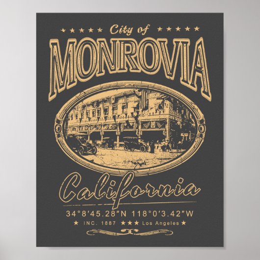 MONROVIA LOS ANGELES KALIFORNIA - MYRTLE AVENUE POSTER (Vorne)