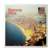 MONROVIA, Panorama, Liberia, Afrika, Fliese (Vorderseite)