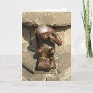 Mons-Affe-Gruß-Karte Karte