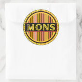 Mons City Pride Emblem – Belgian Identity Runder Aufkleber (Tasche)