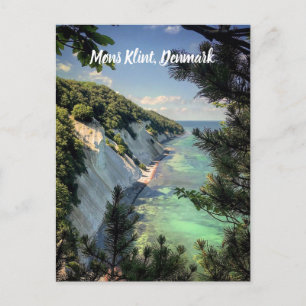 Møns Klint Denmark stilisiert Postkarte