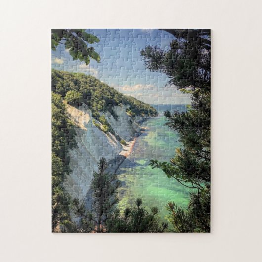 Møns Klint Denmark stilisiert Puzzle (Vertikal)