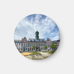 Mons oder Bergen alte Stadt in Belgien Reise Magnet