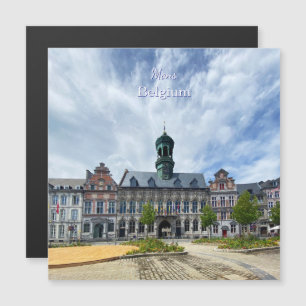 Mons oder Bergen alte Stadt in Belgien Reise Magnetkarte