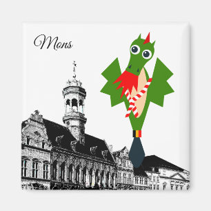 Mons - Stadt der Doudou Ducasse-Reise Magnet