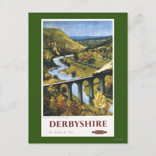 Monsal Dale, Zug und Viadukt Britische Eisenbahn Postkarte