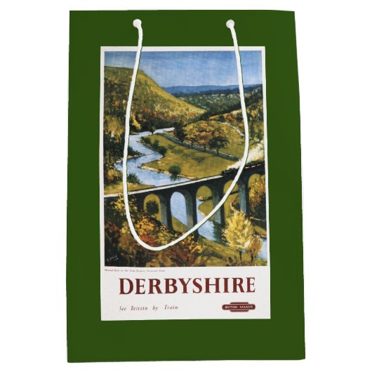 Monsal Tal, Zug und Viaduct British Rail Mittlere Geschenktüte (Vorderseite)