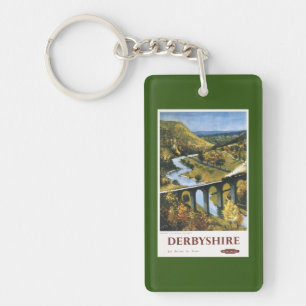 Monsal Tal, Zug und Viaduct British Rail Schlüsselanhänger