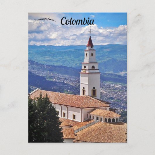 Monserrate Church in Bogota Colombia Postcard Postkarte (Vorderseite)