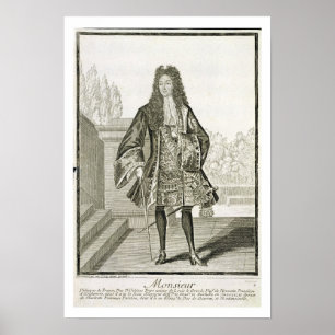 "Monsieur" andernfalls Philip Duc d'Orleans von Poster