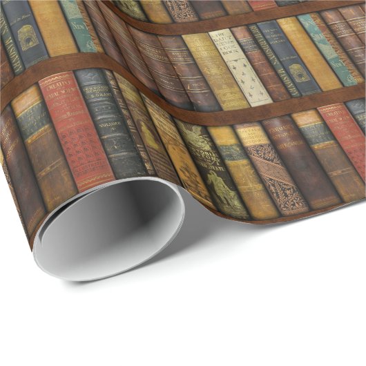 Monsieur Fancypantaloons' Instant Library Bookcase Geschenkpapier (Rolleneckpunkt)
