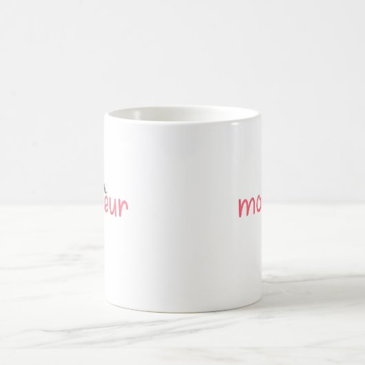 MONSIEUR Fun French Quote & Mustache - Red Kaffeetasse (Mittel)