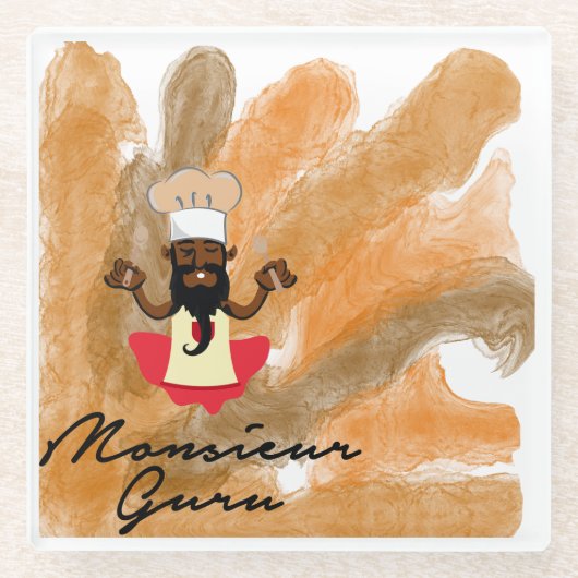 Monsieur Guru Glasuntersetzer (Vorderseite)