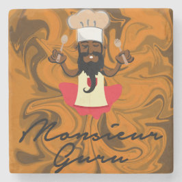 Monsieur Guru Steinuntersetzer