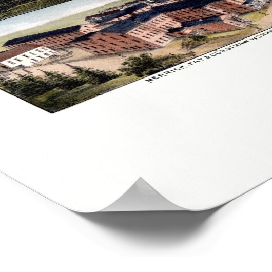 Monson, MA Panoramic Karte - 1879 Poster (Ecke)