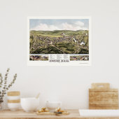 Monson, MA Panoramic Karte - 1879 Poster (Küche)