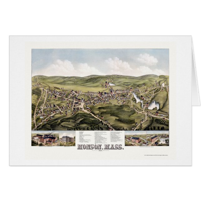 Monson, panoramische Karte MAs - 1879 (Vorderseite (Horizontal))